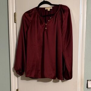 Michael Kors Burgundy Blouse